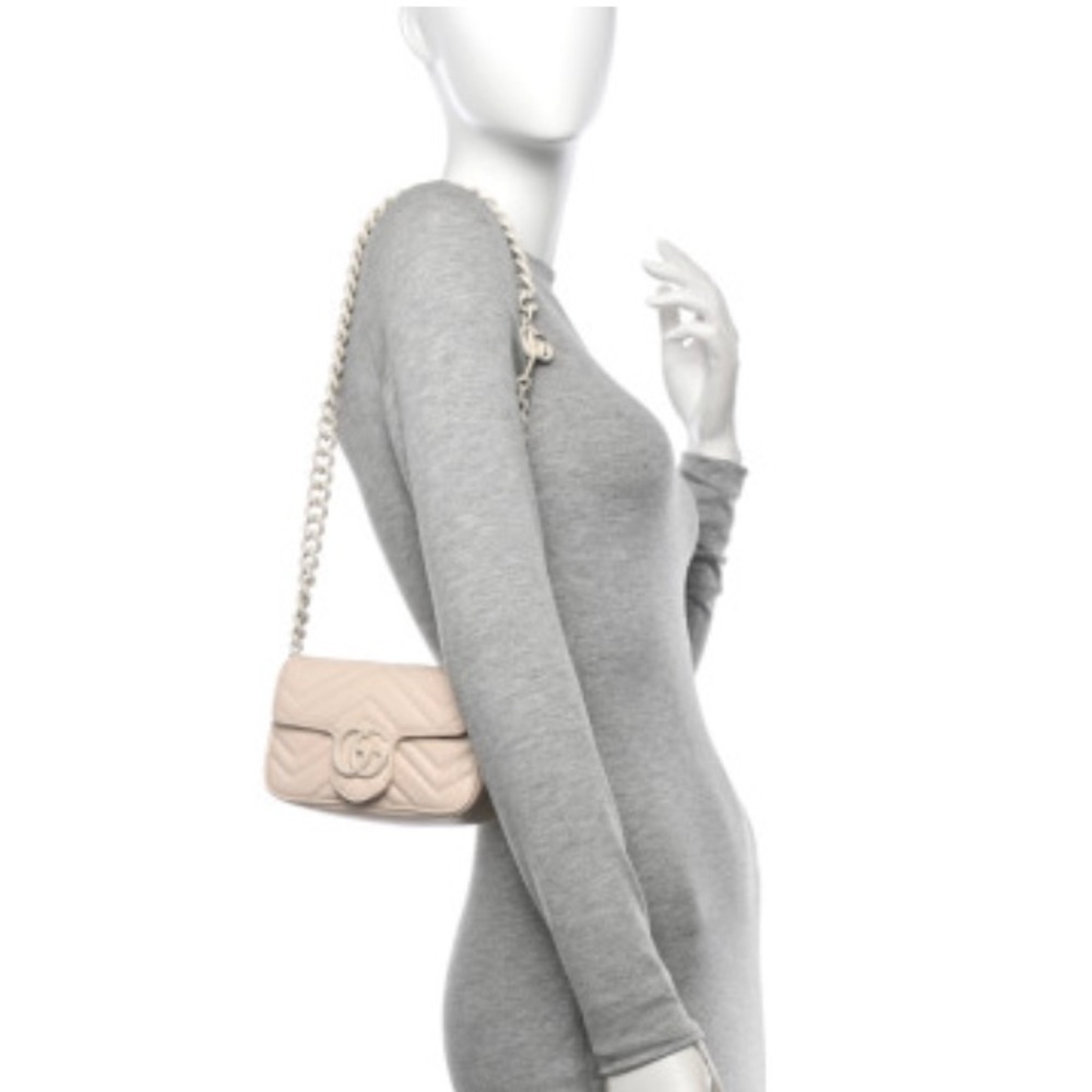 Gucci Beige Quilted Shoulder Bag